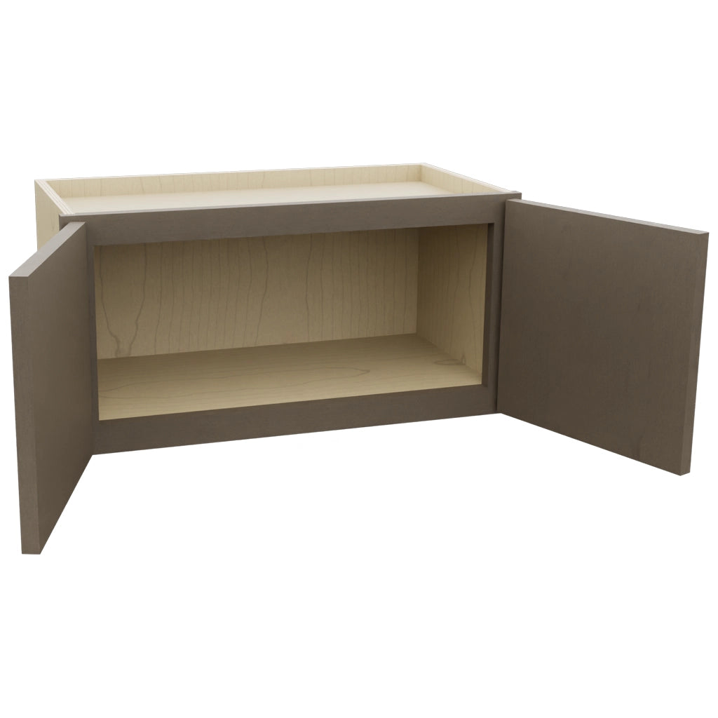 Fabuwood Echo Mocha W2412 Wall Standard Cabinet, Open View