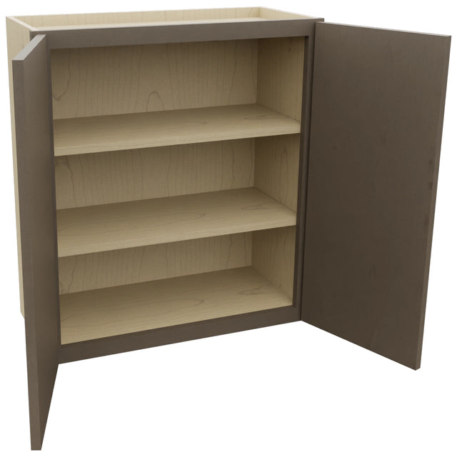Fabuwood Echo Mocha W2730 Wall Standard Cabinet, Open View