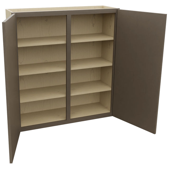 Fabuwood Echo Mocha W3942 Wall Standard Cabinet, Open View