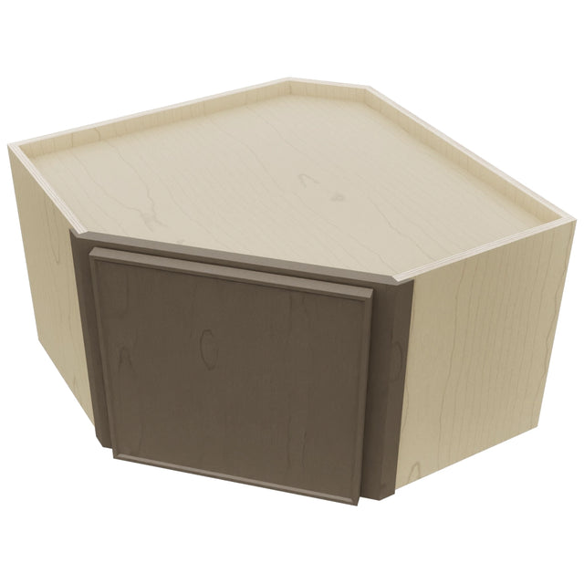 Fabuwood Echo Mocha WDC2415 Wall Corner Diagonal Cabinet, Top View
