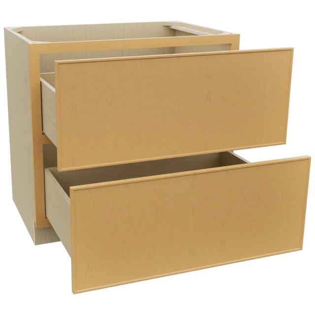 Fabuwood Echo Timber DB36-2 Base 2 Drawers Cabinet, Open View