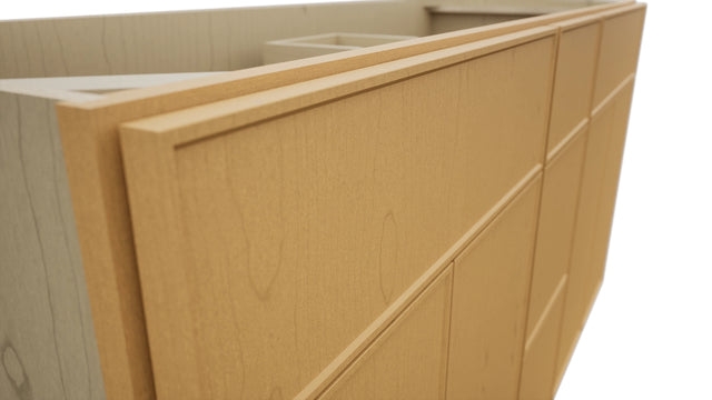 Fabuwood Echo Timber VSD60DOUBLE Vanity Combo Cabinet, Detail View