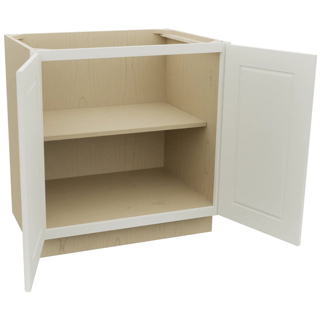 Fabuwood Fusion Dove B33FD Base Full Door Cabinet, Open View
