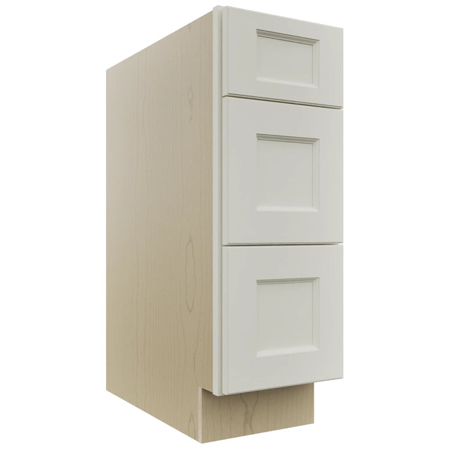 Fabuwood Fusion Dove DB12 Base 3 Drawers Cabinet, Front View