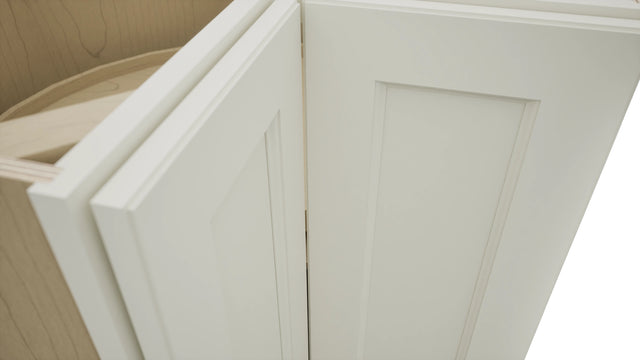 Fabuwood Fusion Dove LSB36 Base Corner Lazy Susan Cabinet, Detail View