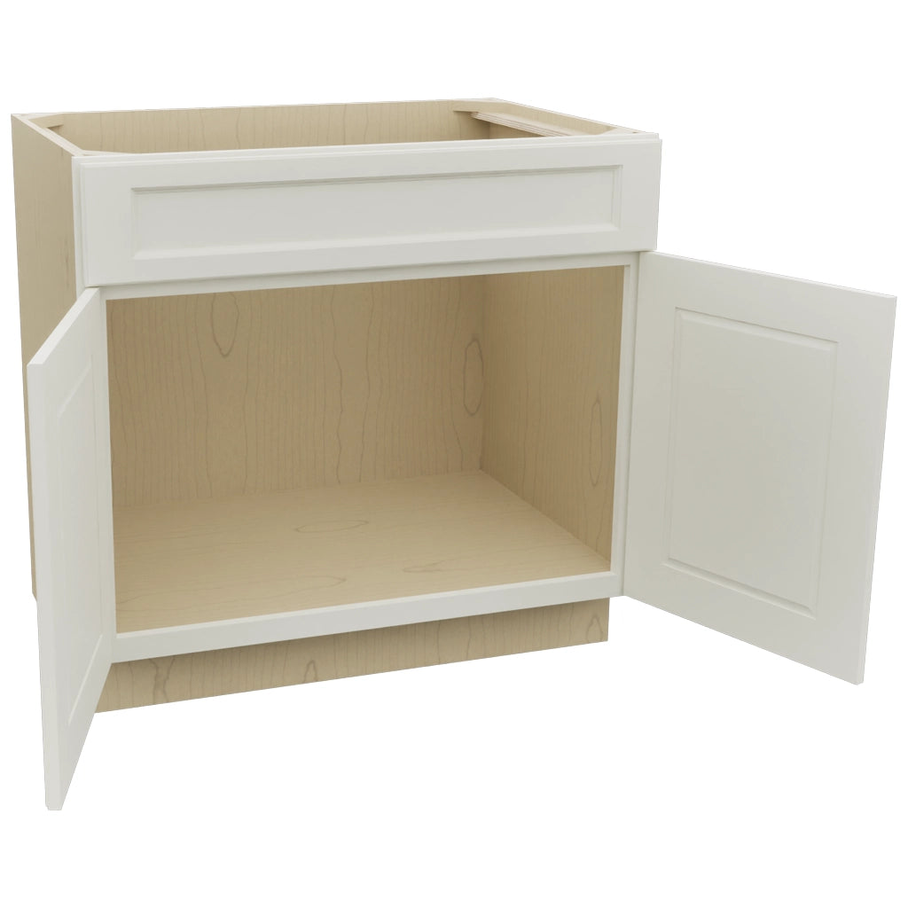 Fabuwood Fusion Dove SB36SDF Base Sink Cabinet, Open View