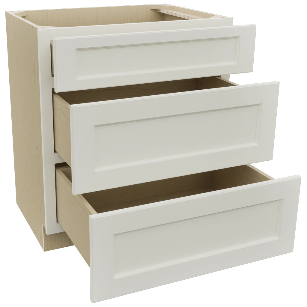 Fabuwood Fusion Dove VDB30-34 Vanity Drawer Cabinet, Open View