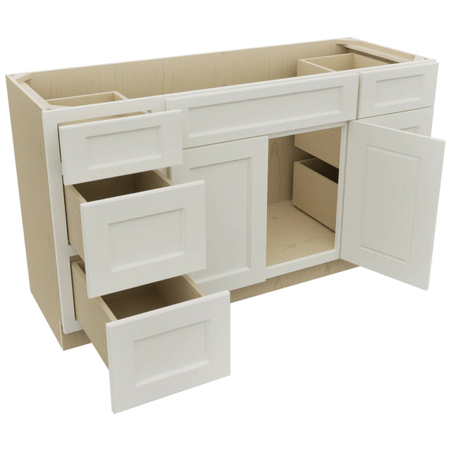 Fabuwood Fusion Dove VSD60SINGLE Vanity Combo Cabinet, Open View