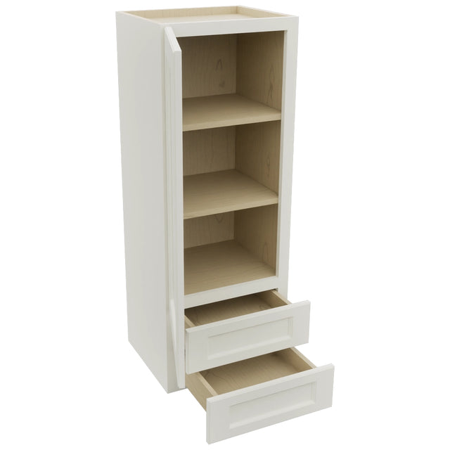 Fabuwood Fusion Dove WD1848 Wall Drawer Cabinet, Open View