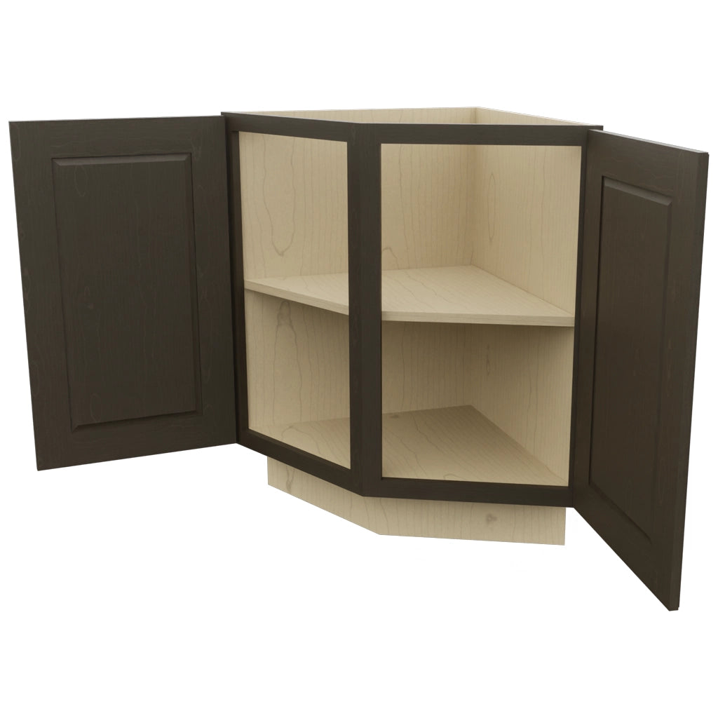 Fabuwood Fusion Kona BRA24 Base Return Angle Cabinet, Open View