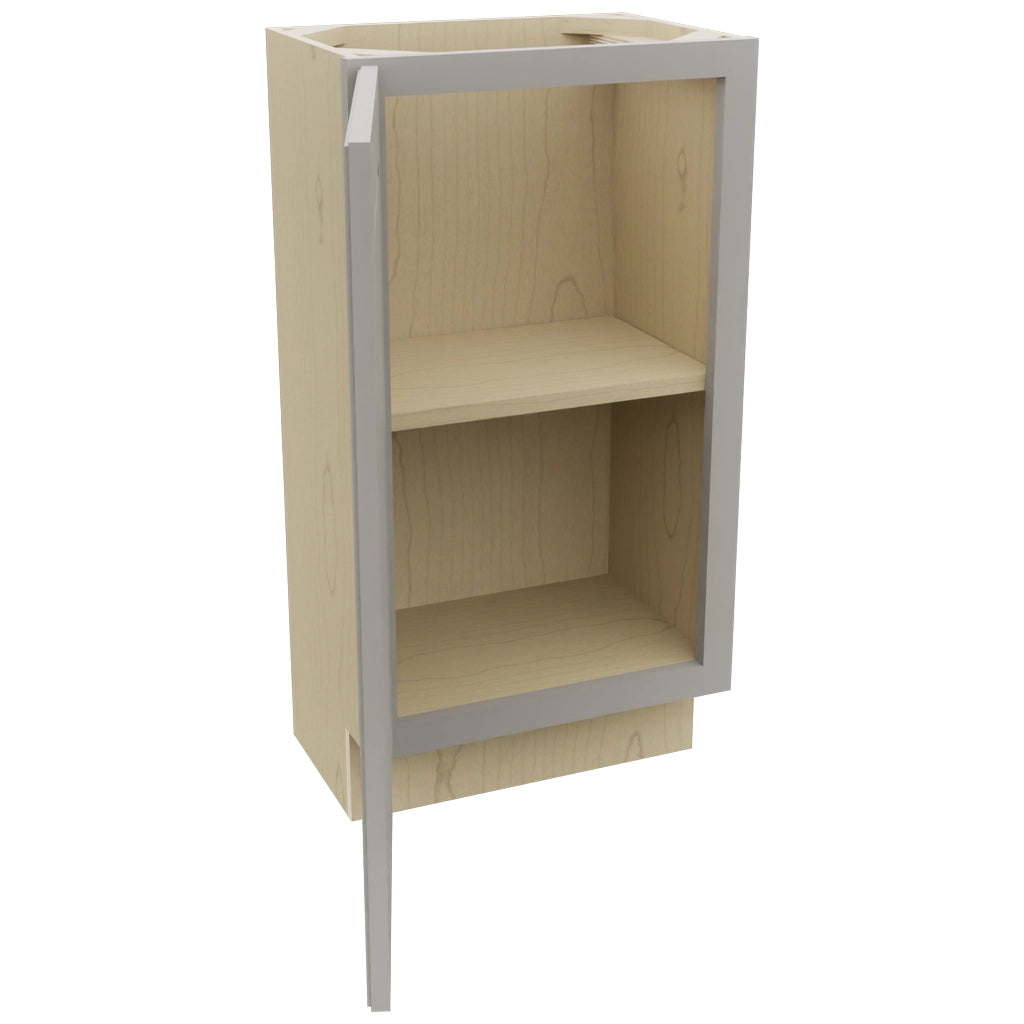 Fabuwood Fusion Nickel B18FD-12D Base Full Door Cabinet, Open View