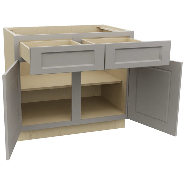 Fabuwood Fusion Nickel B39 Base Standard Cabinet, Open View
