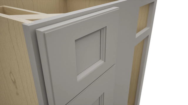 Fabuwood Fusion Nickel BLB36/39 Base Corner Blind Cabinet, Detail View