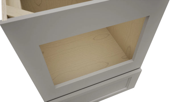 Fabuwood Fusion Nickel BMC24 Base Microwave Cabinet, Detail View