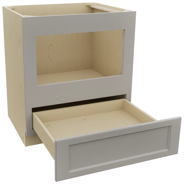 Fabuwood Fusion Nickel BMC30 Base Microwave Cabinet, Open View