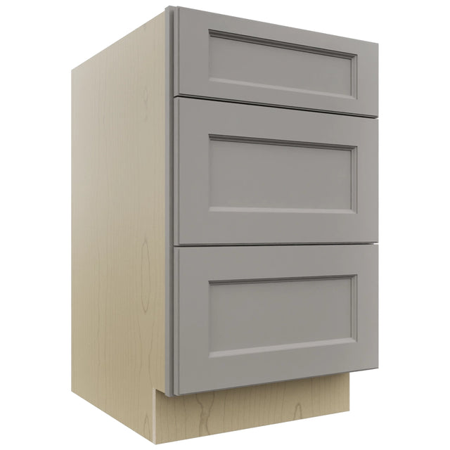 Fabuwood Fusion Nickel DB21 Base 3 Drawers Cabinet, Front View