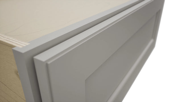Fabuwood Fusion Nickel DBS30 Base Bench Seat Cabinet, Detail View