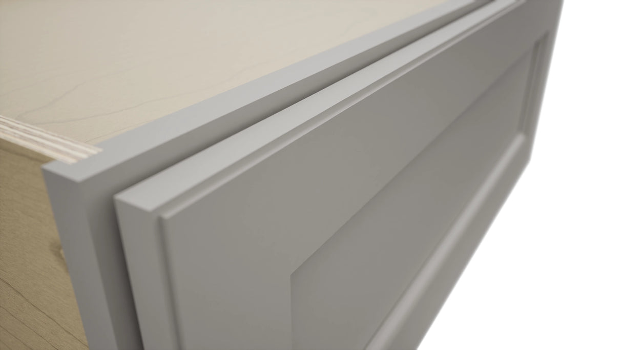 Fabuwood Fusion Nickel DBS30 Base Bench Seat Cabinet, Detail View