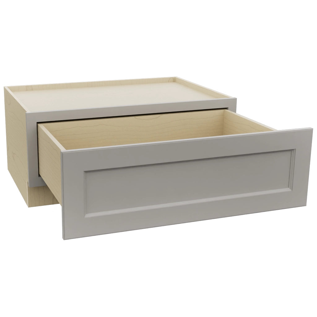 Fabuwood Fusion Nickel DBS36 Base Bench Seat Cabinet, Open View