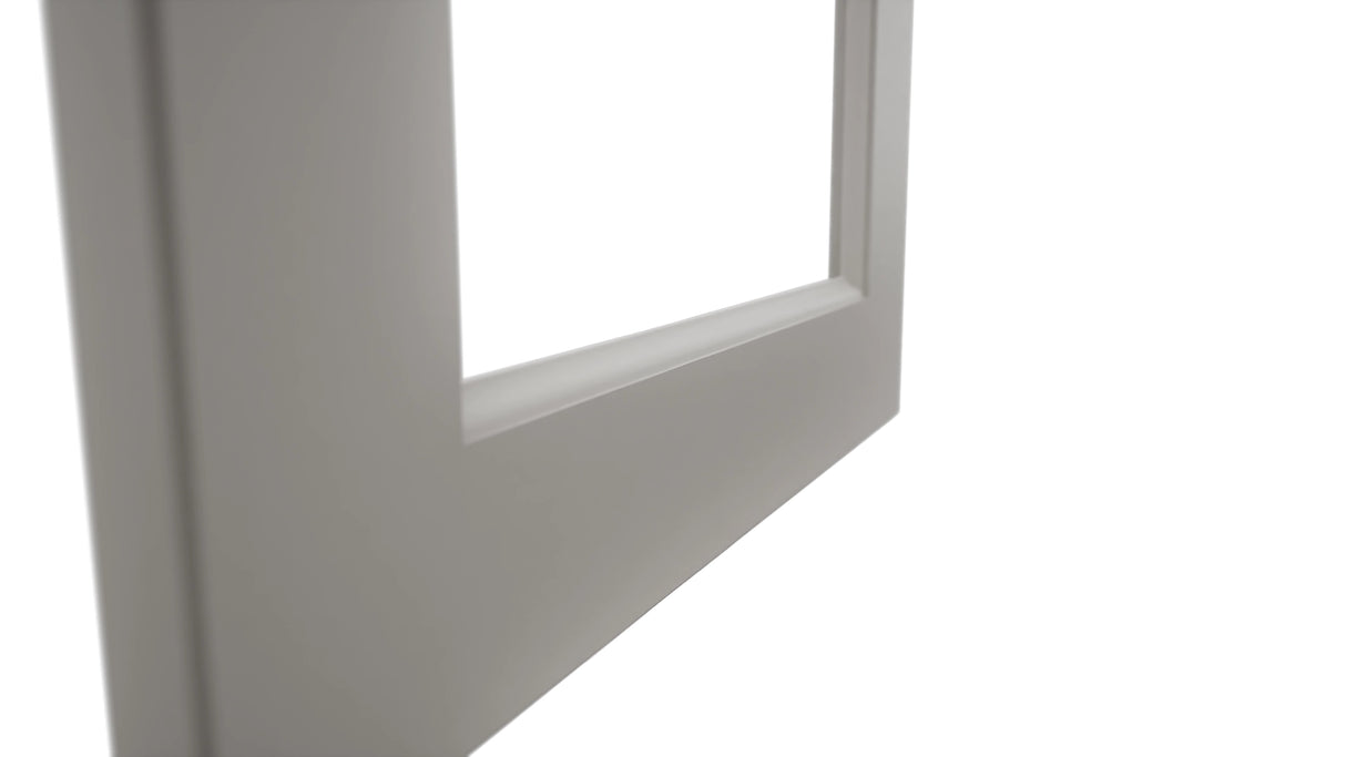 Fabuwood Fusion Nickel DS DFG1836 Wall Prepped Door, Detail View