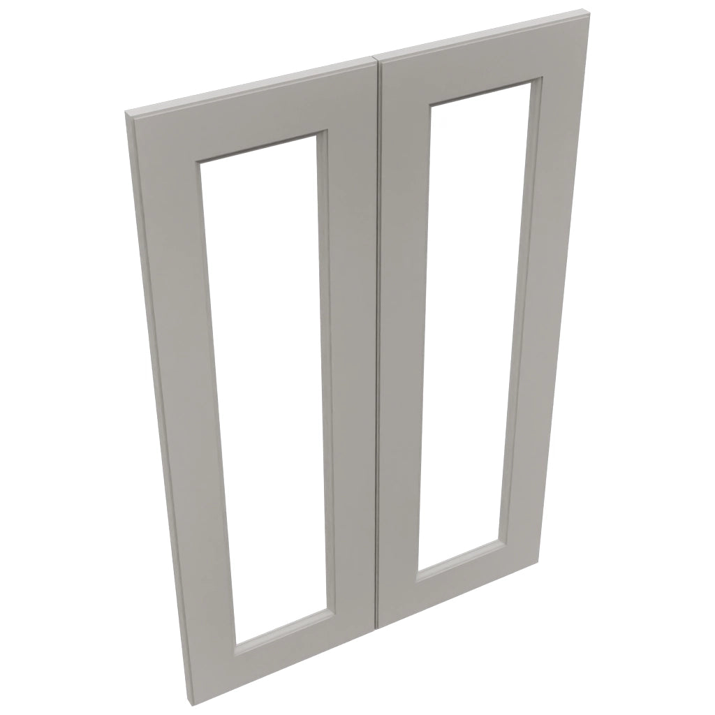 Fabuwood Fusion Nickel DS DFG2436 Wall Prepped Door, Top View
