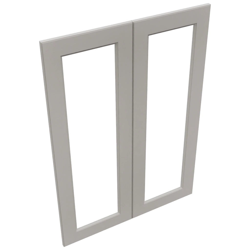 Fabuwood Fusion Nickel DS DFG3042 Wall Prepped Door, Top View