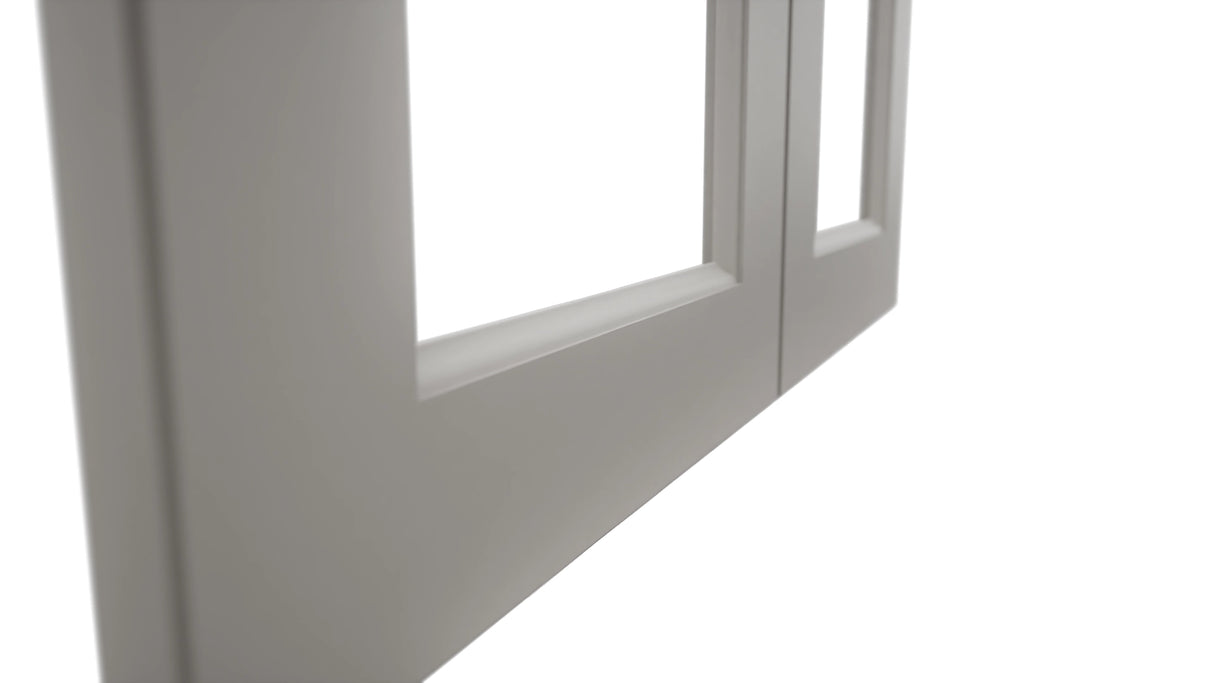Fabuwood Fusion Nickel DS DFG3042 Wall Prepped Door, Detail View