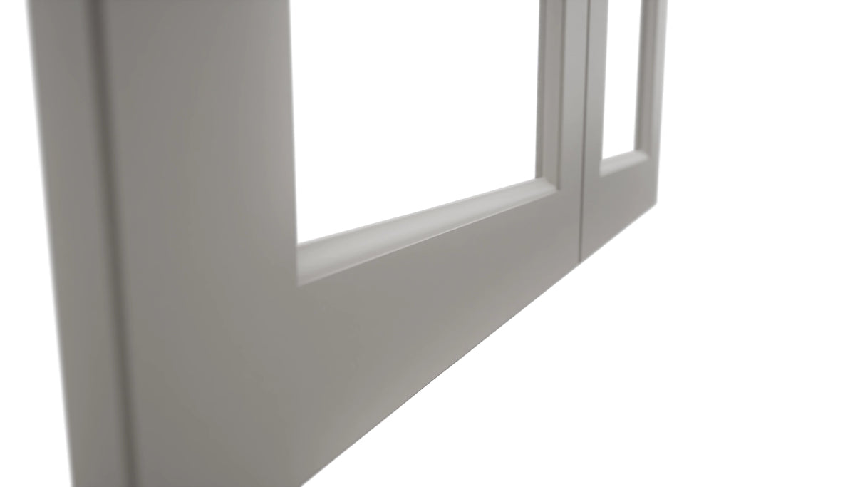 Fabuwood Fusion Nickel DS DFG3630 Wall Prepped Door, Detail View