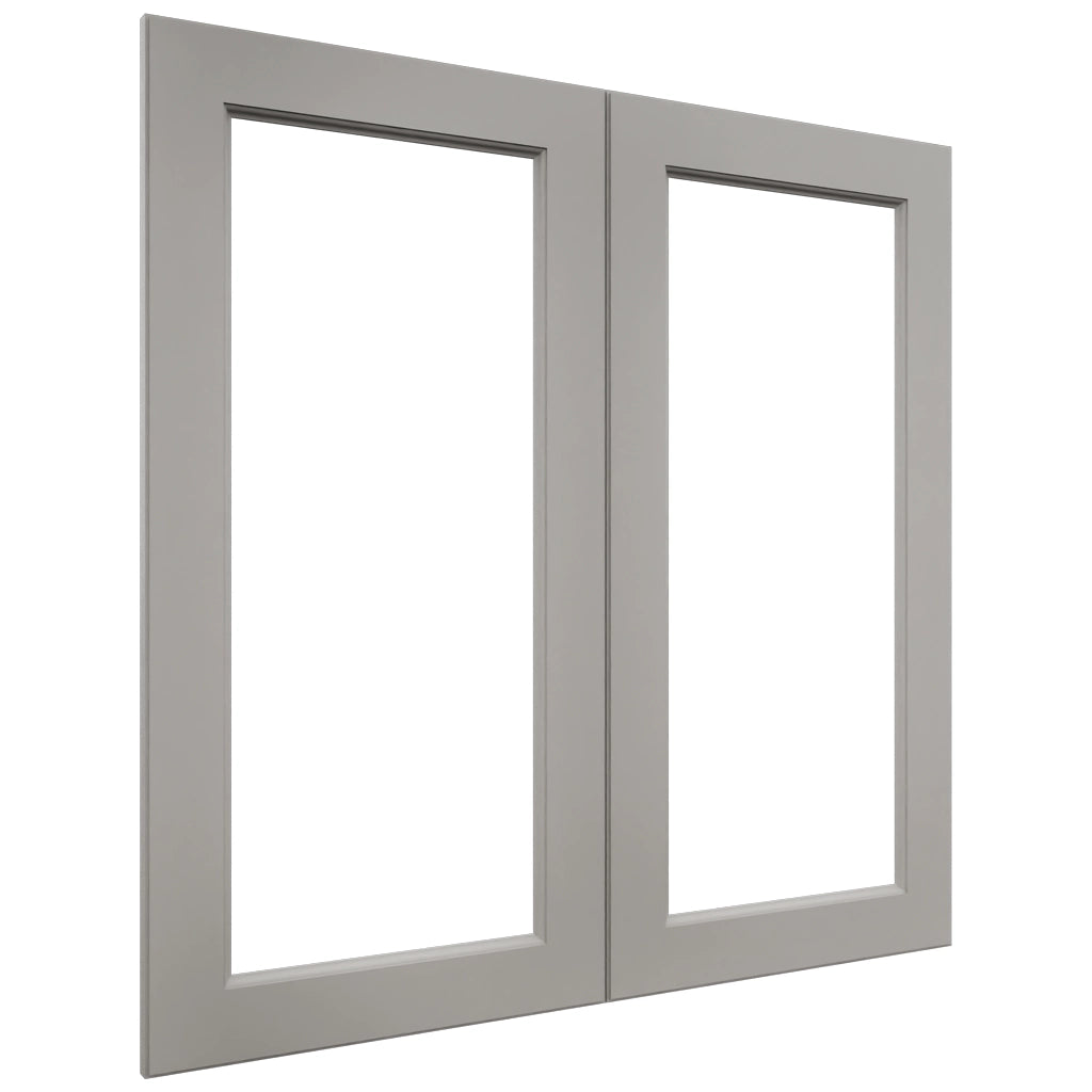 Fabuwood Fusion Nickel DS DFG3636 Wall Prepped Door, Front View