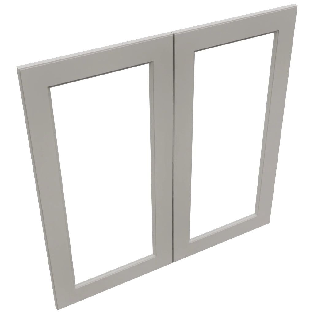 Fabuwood Fusion Nickel DS DFG3636 Wall Prepped Door, Top View