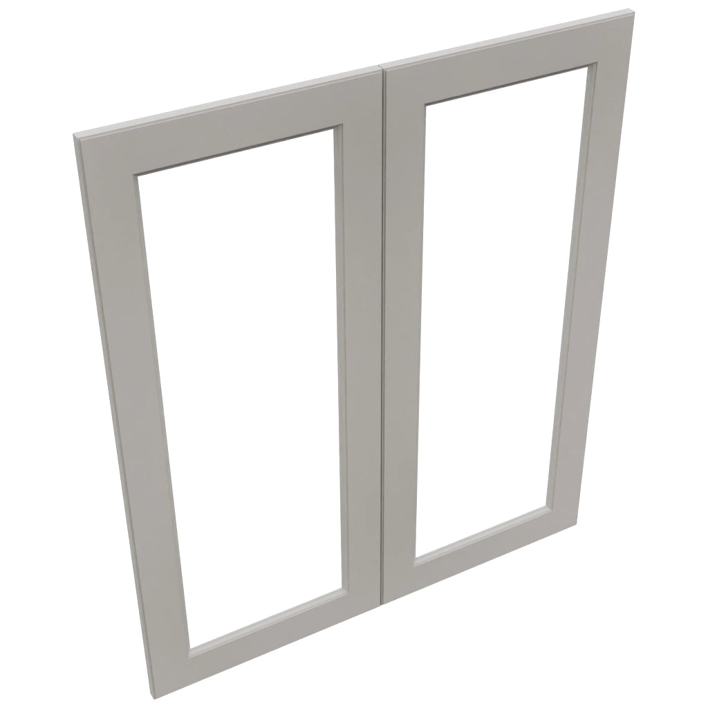 Fabuwood Fusion Nickel DS DFG3642 Wall Prepped Door, Top View