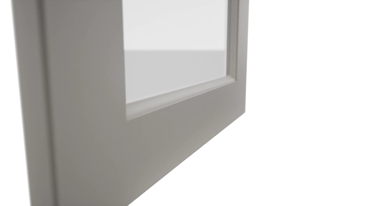Fabuwood Fusion Nickel DS GDW1842 Wall Glass Door, Detail View