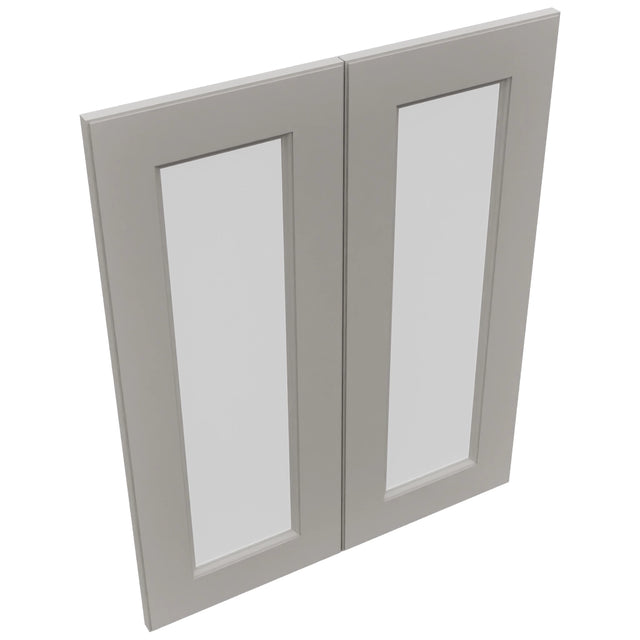 Fabuwood Fusion Nickel DS GDW2430 Wall Glass Door, Top View