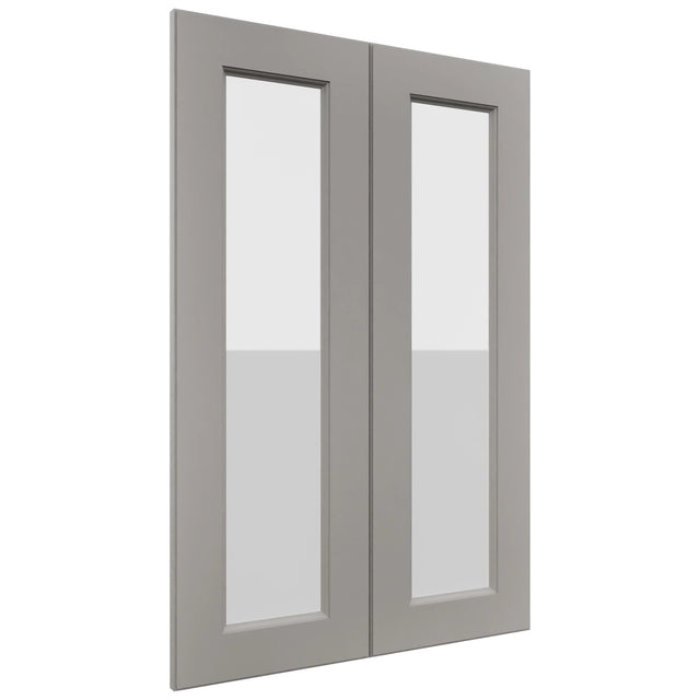 Fabuwood Fusion Nickel DS GDW2436 Wall Glass Door, Front View