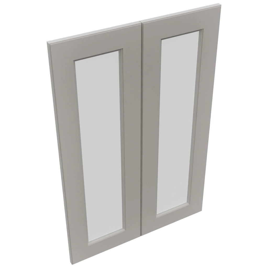 Fabuwood Fusion Nickel DS GDW2436 Wall Glass Door, Top View
