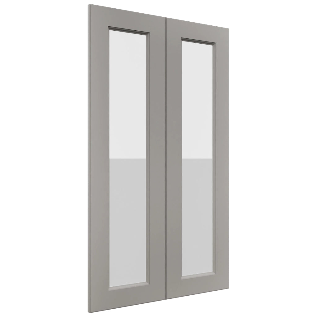 Fabuwood Fusion Nickel DS GDW2442 Wall Glass Door, Front View