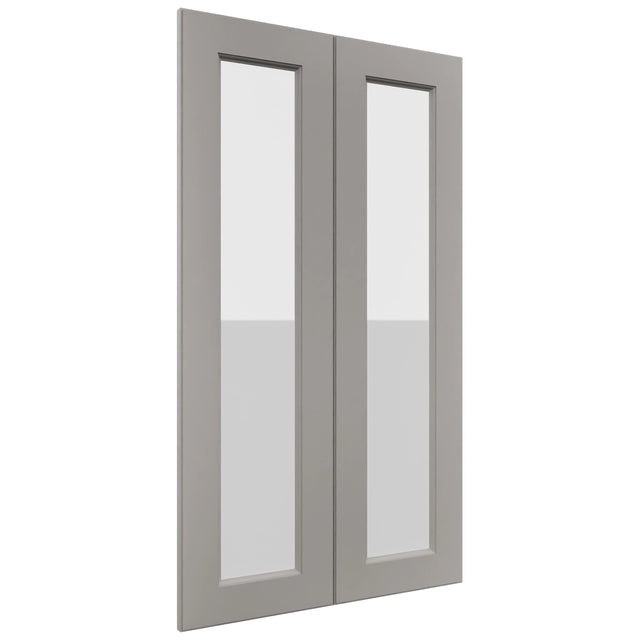 Fabuwood Fusion Nickel DS GDW2442 Wall Glass Door, Front View