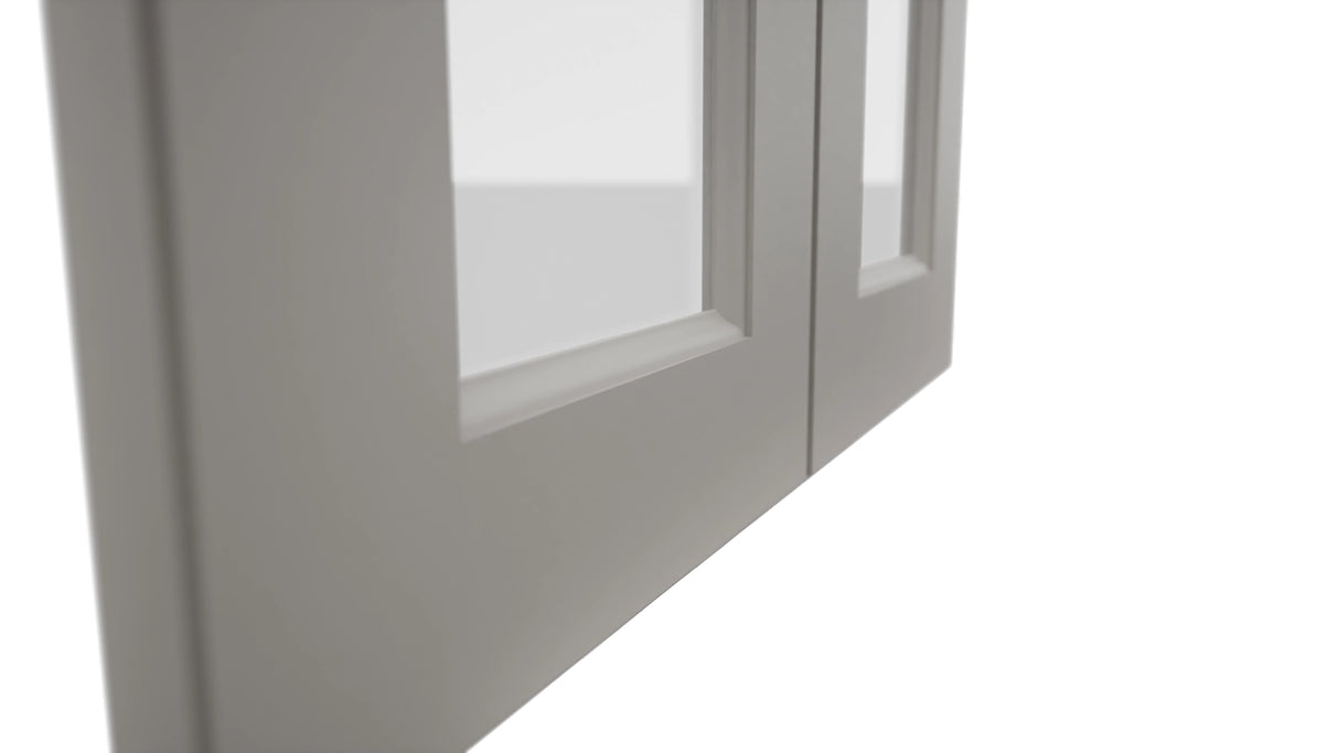 Fabuwood Fusion Nickel DS GDW2442 Wall Glass Door, Detail View