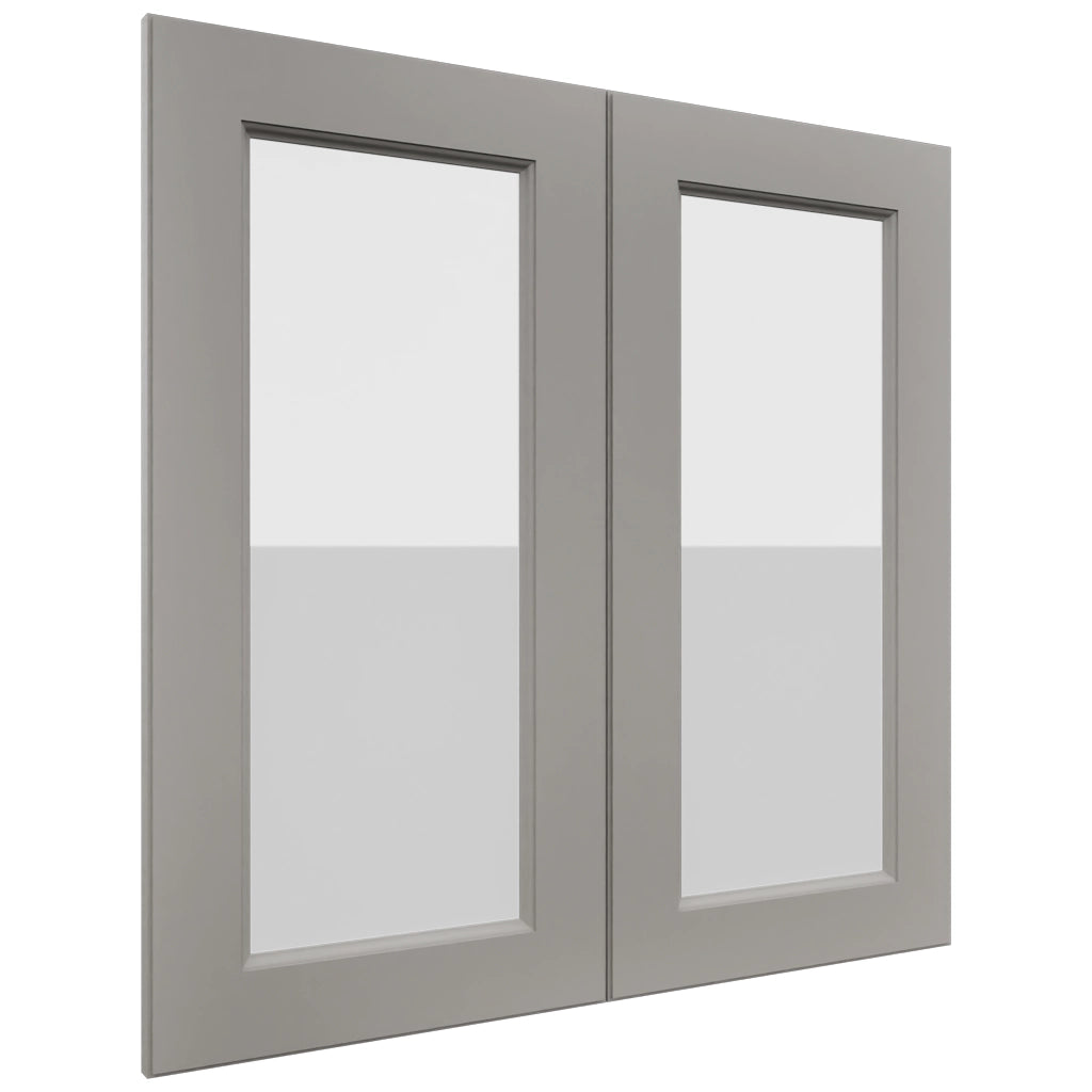 Fabuwood Fusion Nickel DS GDW3030 Wall Glass Door, Front View