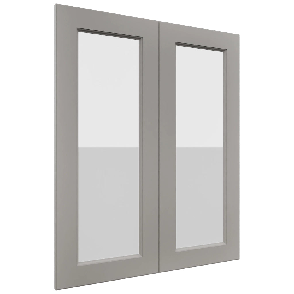 Fabuwood Fusion Nickel DS GDW3036 Wall Glass Door, Front View