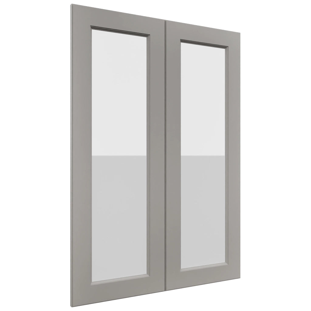 Fabuwood Fusion Nickel DS GDW3042 Wall Glass Door, Front View