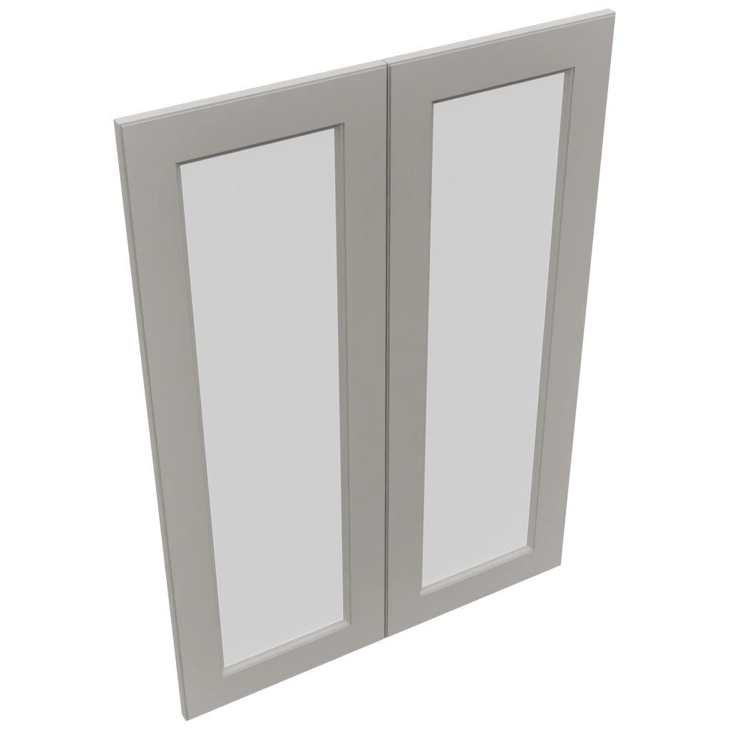 Fabuwood Fusion Nickel DS GDW3042 Wall Glass Door, Top View