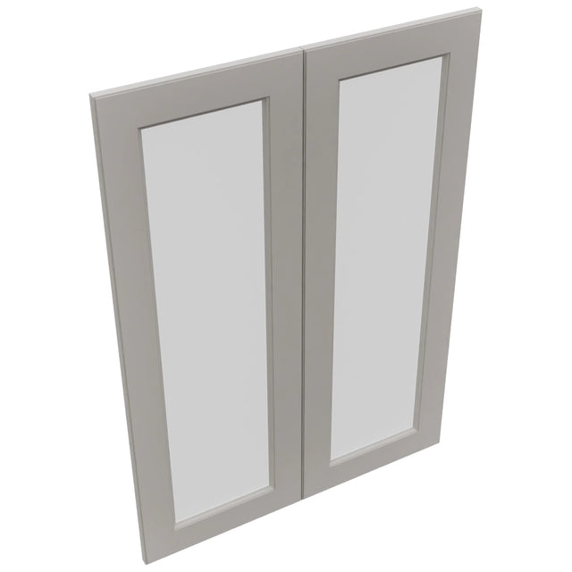 Fabuwood Fusion Nickel DS GDW3042 Wall Glass Door, Top View