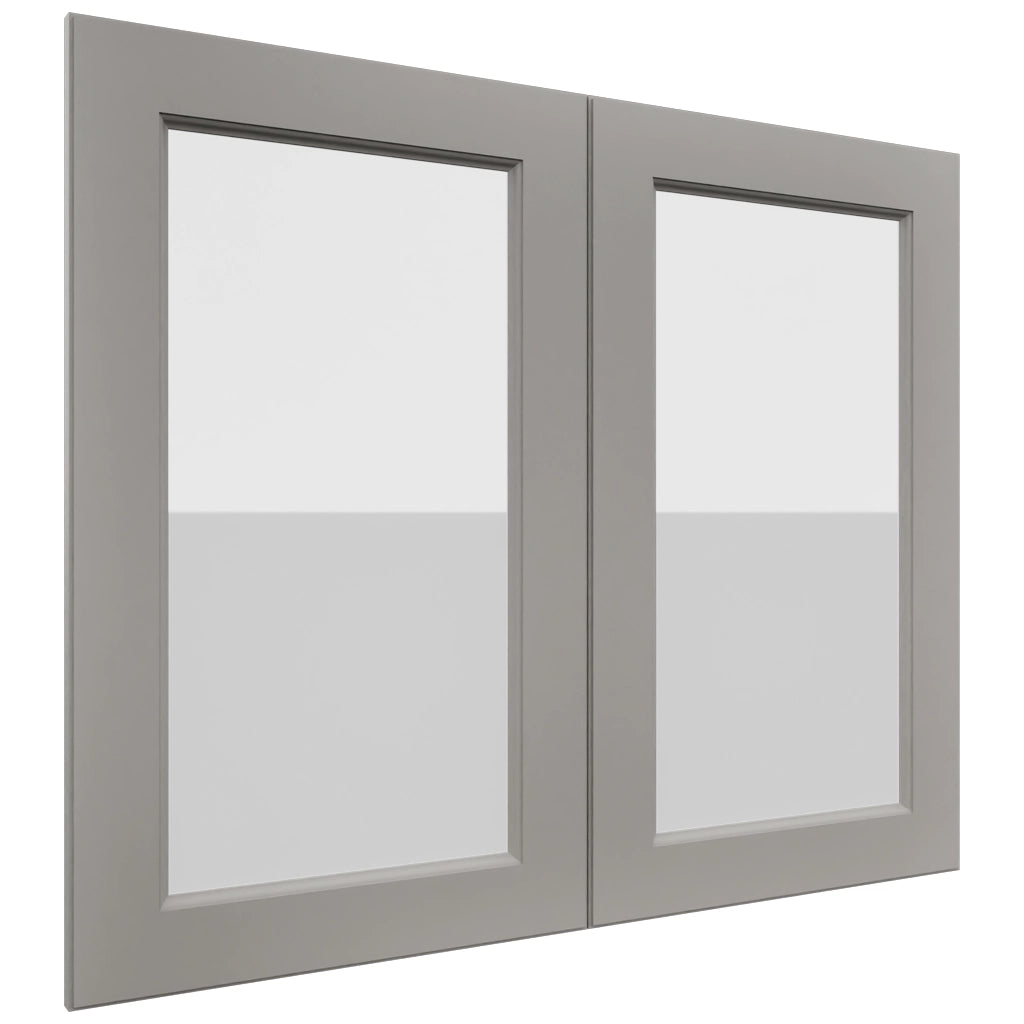 Fabuwood Fusion Nickel DS GDW3630 Wall Glass Door, Front View