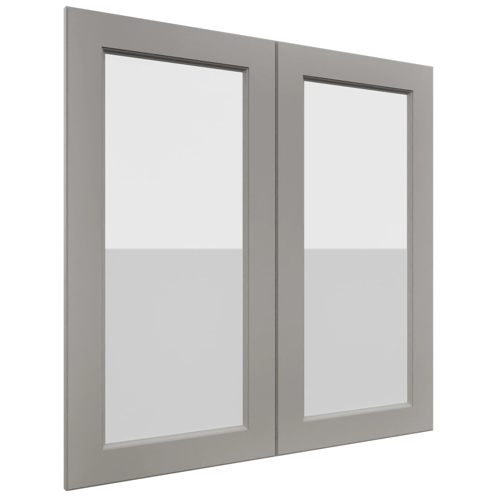 Fabuwood Fusion Nickel DS GDW3636 Wall Glass Door, Front View