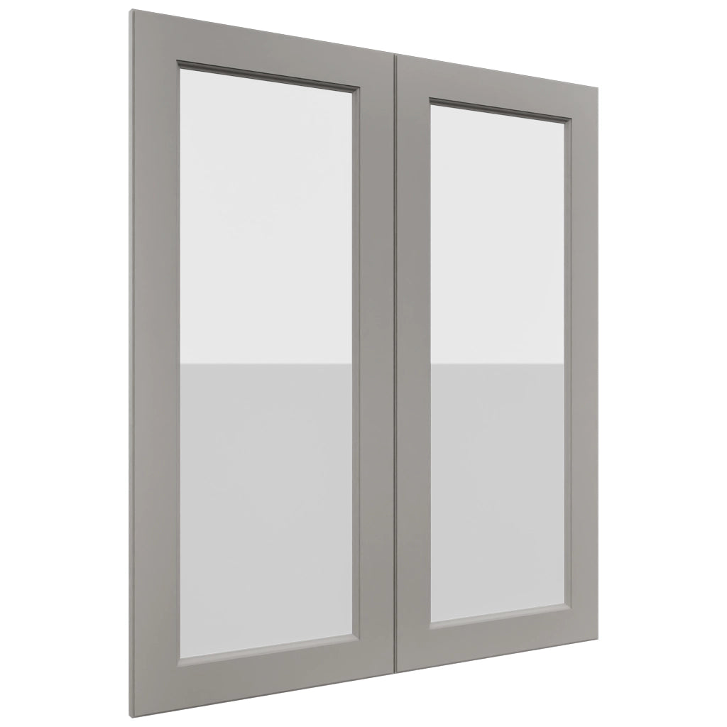 Fabuwood Fusion Nickel DS GDW3642 Wall Glass Door, Front View