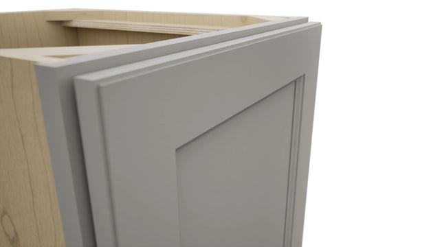Fabuwood Fusion Nickel VB18FD Vanity Base Full Height Cabinet, Detail View