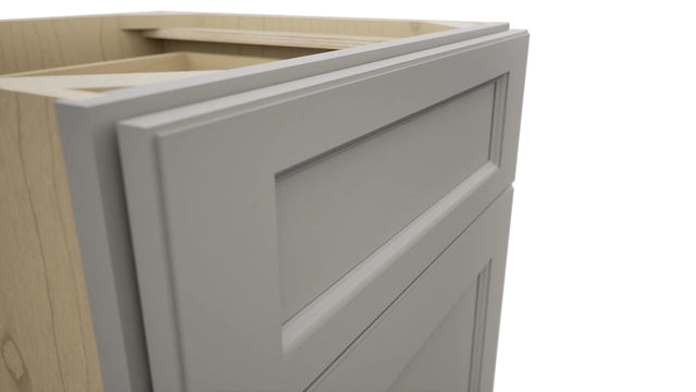 Fabuwood Fusion Nickel VB21-34 Vanity Base Standard Cabinet, Detail View
