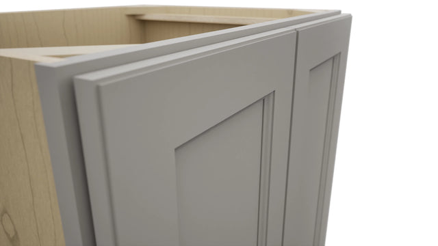 Fabuwood Fusion Nickel VB27FD Vanity Base Full Height Cabinet, Detail View