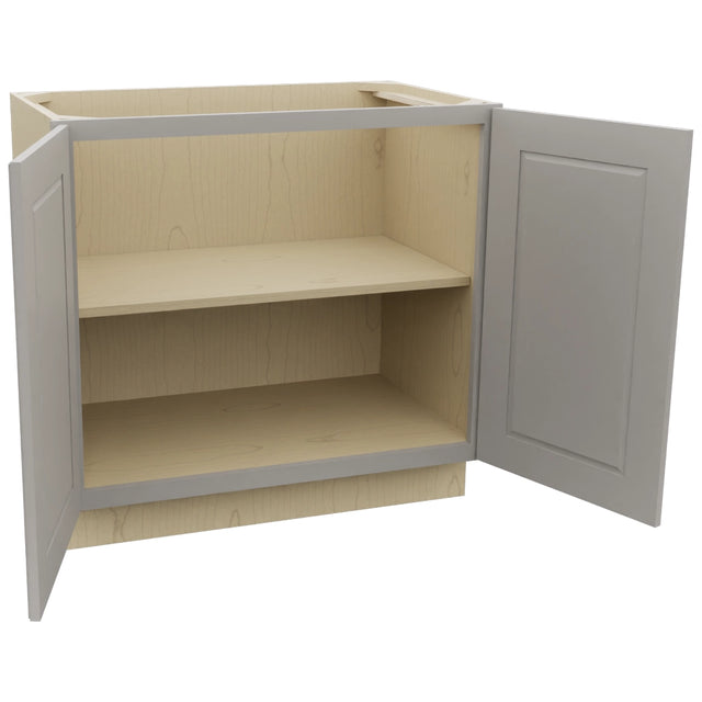 Fabuwood Fusion Nickel VB36FD Vanity Base Full Height Cabinet, Open View